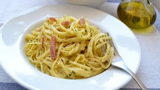 Pasta Carbonara  Easy Tagliatelle Carbonara Recipe [upl. by Chouest]