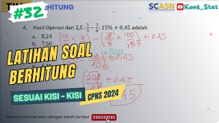 LATIHAN MENGERJAKAN TIPE SOAL BERHITUNG CEPAT  BERHITUNG SEDERHANA [upl. by Soloma]