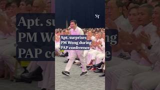 Apt surprises Lawrence Wong during PAP conference [upl. by Iahcedrom502]