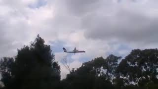 Qantas Dash8 landing near Sydney Airport [upl. by Block]