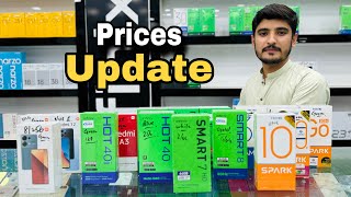 New Mobile phones prices in PakistanPrices update redmi infinix tecno [upl. by Hsirehc]