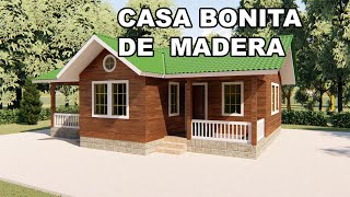 CASA PEQUEÑA BONITA DE MADERA ESTILO CANADIENSE [upl. by Yerffoeg243]