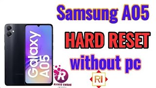 Hard reset SAMSUNG Galaxy A05 without pc [upl. by Aynat]