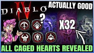 Diablo 4  ALL 32 Malignant Hearts Revealed  Best Caged Hearts For All Classes amp More [upl. by Rhoades]