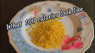 What 100 calories look like [upl. by Esorbma]