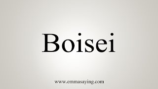 How To Say Boisei [upl. by Nobe]