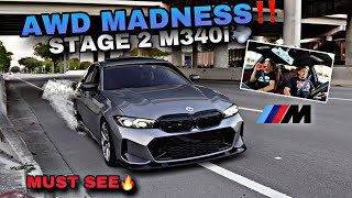 THIS 2023 STAGE 2 LCI BMW M340I IS CRAZY FAST‼️😱 LAUNCH CONTROL AND MORE🔥💨 [upl. by Elicul]