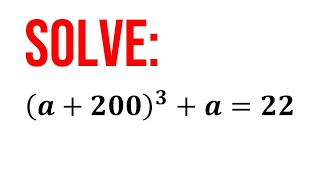 A Nice Equation solving problem I OLYMPIAD I SAT I MCAT I Xth I GRE I PreMath I NSO  IMO  SOF [upl. by Aleina441]