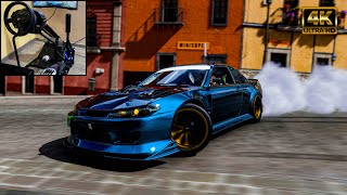 Drifting Nissan 240SX  Forza Horizon 5  Thrustmaster T300RS  TH8A Shifter Gameplay [upl. by Christianson533]