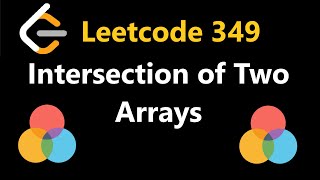 Intersection of Two Arrays  Leetcode 349  Python [upl. by Ahsilef]