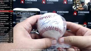 10182024 2024 Tristar Platinum Fall 2024 Edition Auto Baseballs 4 Box Random Letters Break 1 [upl. by Moorish]