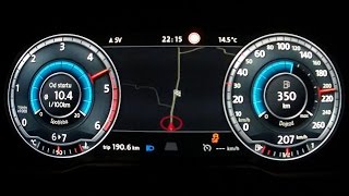 New VW Passat B8 2015 20 BiTDI  acceleration 0210 kmh digital dashboard [upl. by Marras301]