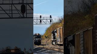 2 Norfolk Southern Trains Meeting at North Wye at Faulkner norfolksouthern railroad train [upl. by Airottiv]