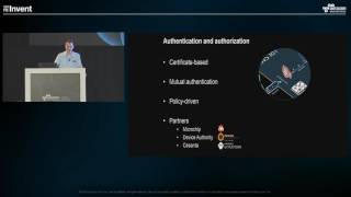 AWS architect features Mongoose OS on ESP8266 and ECC508A at reInvent 2016 [upl. by Lianna]