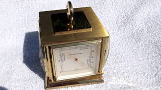 Rare vintage Swiss brass rotating clock Relide weather sta [upl. by Trimble]