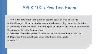 Updated SPLK1005 Splunk Cloud Certified Admin Practice Exam [upl. by Haidabej]