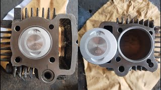 Bike cylinder reboring process  PakhtoonEngineer [upl. by Ayokahs]