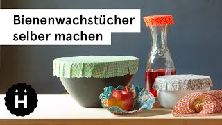 Bienenwachstücher selber machen  HONGLER KERZEN [upl. by Salkcin]