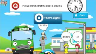 Tayos Driving Game playing green bus learning clock and time [upl. by Dearman]