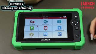 LAUNCH CRP919 EV Unboxing and Activation Video [upl. by Chappy]