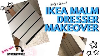 LETS BUILD AND REVIEW IT  IKEA MALM DRESSER MAKEOVER  BOYS ROOM [upl. by Ahsia]