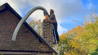 100 Year Old Workshop Renovation  Log Burning Stove and Chimney Liner Install [upl. by Eedeed66]