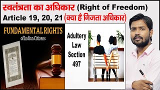 Right of Freedom  Part 3 of Constitution  Article 19 to 21 [upl. by Chilt654]