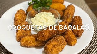 Croquetas De Bacalao  Cocina Con Fujita [upl. by Franckot]