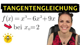 Gleichung einer TANGENTE bestimmen – Tangentengleichung aufstellen in einem Punkt [upl. by Engracia406]