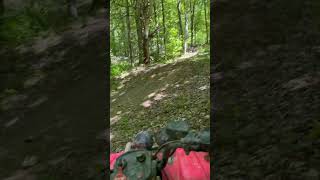 Kdx 200 and 250ex go back to back on woods jump [upl. by Muns]