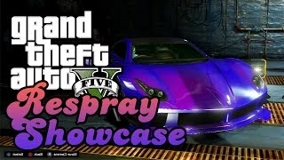 GTA 5 Paint Job Showcase  quotMidnight Cromatic Purplequot  Respray Combos [upl. by Imaj]