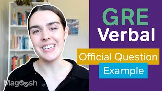 Official GRE Verbal Question Explained [upl. by Ivets169]