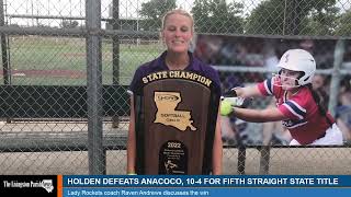 HoldenAnacoco softball postgame [upl. by Yeliac]