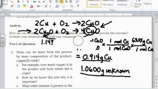 Determining the Identity of a Chemical Reactant Lab Explanation Post Lab [upl. by Kred]