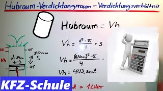 Hubraum  Verdichtungsraum Verdichtungsverhältnis [upl. by Neicul166]