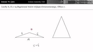 Zad 70 Trójkąt równoramienny  boki trening do matury [upl. by Nahtanod]