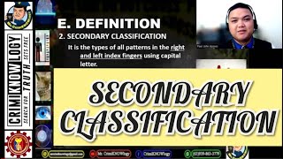 SECONDARY CLASSIFICATION  Fingerprint Classification Formula [upl. by Nazus430]