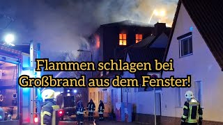 Großfeuer neben Feuerwehr  Dachstuhlbrand in WeißandtGölzau am 27122023  Großeinsatz [upl. by Duarte93]