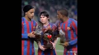 MessiEto’oRonaldinho funny moment😅 football trending funny messi ronaldinho [upl. by Weylin]