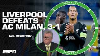 ‘TOTALLY DOMINATING’ ⚽ Steve Nicol reacts to Liverpool’s UCL win vs AC Milan  ESPN FC [upl. by Gereron]