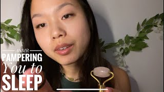 ASMR Pampering You to Sleep 💆🏻‍♀️ Layered Sounds Hair Brushing Scalp Massage Skincare [upl. by Llerred51]