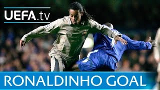 Ronaldinho Amazing Barcelona goal against Chelsea [upl. by Adelbert930]