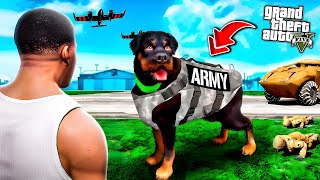 Chop Joins the Army in GTA 5 [upl. by Orthman641]