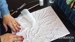 DIY tableau idée peinture حيل وافكار لصنع لوحة فنية بأبسط الطرق [upl. by Vallie]