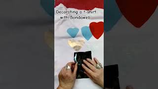 Decorating a tshirt with Bondaweb Creating applique shapes or using heat transfer foil [upl. by Kirchner119]