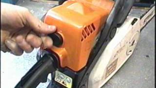 HOW TO ADJUST IDLE SPEED on STIHL MS 170 180C Chainsaw [upl. by Assehc]