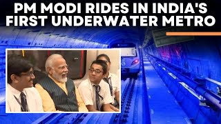 PM Modi In Kolkata LIVE PM Modi Inaugurates First Underwater Metro In Kolkata [upl. by Akins]