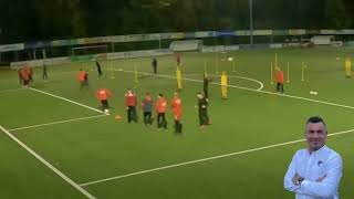 Fussballtraining warm up Übung  Passen Laufarbeit und Technik 1 [upl. by Rains]