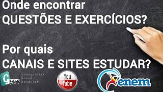 Canais e sites GRATIS PARA O ENEM Baixar listas de Exercícios Questões e APOSTILAS GRATIS [upl. by Silloc]