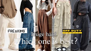 Freakins vs offduty haul • Huge pinteresty jeans haul [upl. by Norod286]